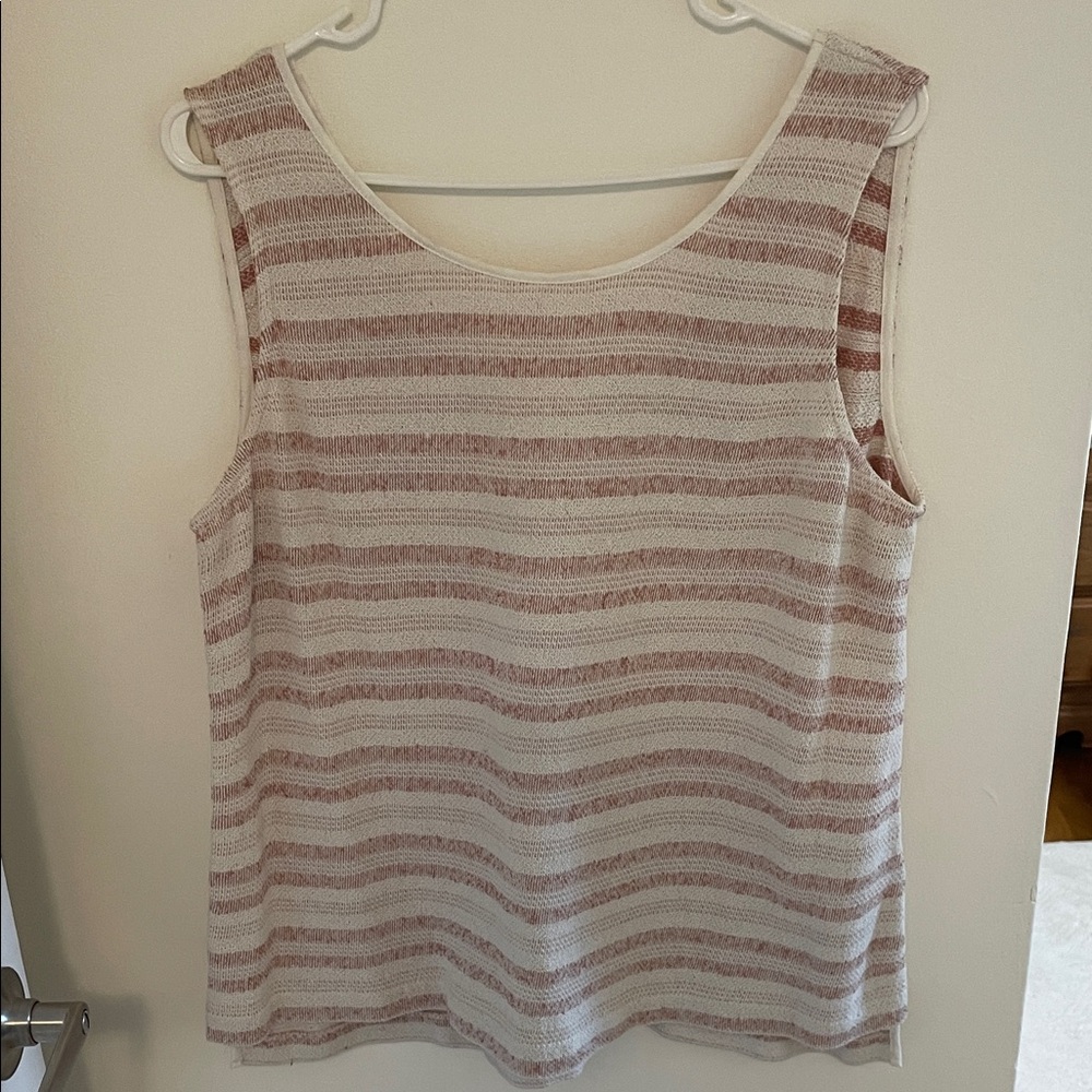 Madewell Red and White Striped Tank Top